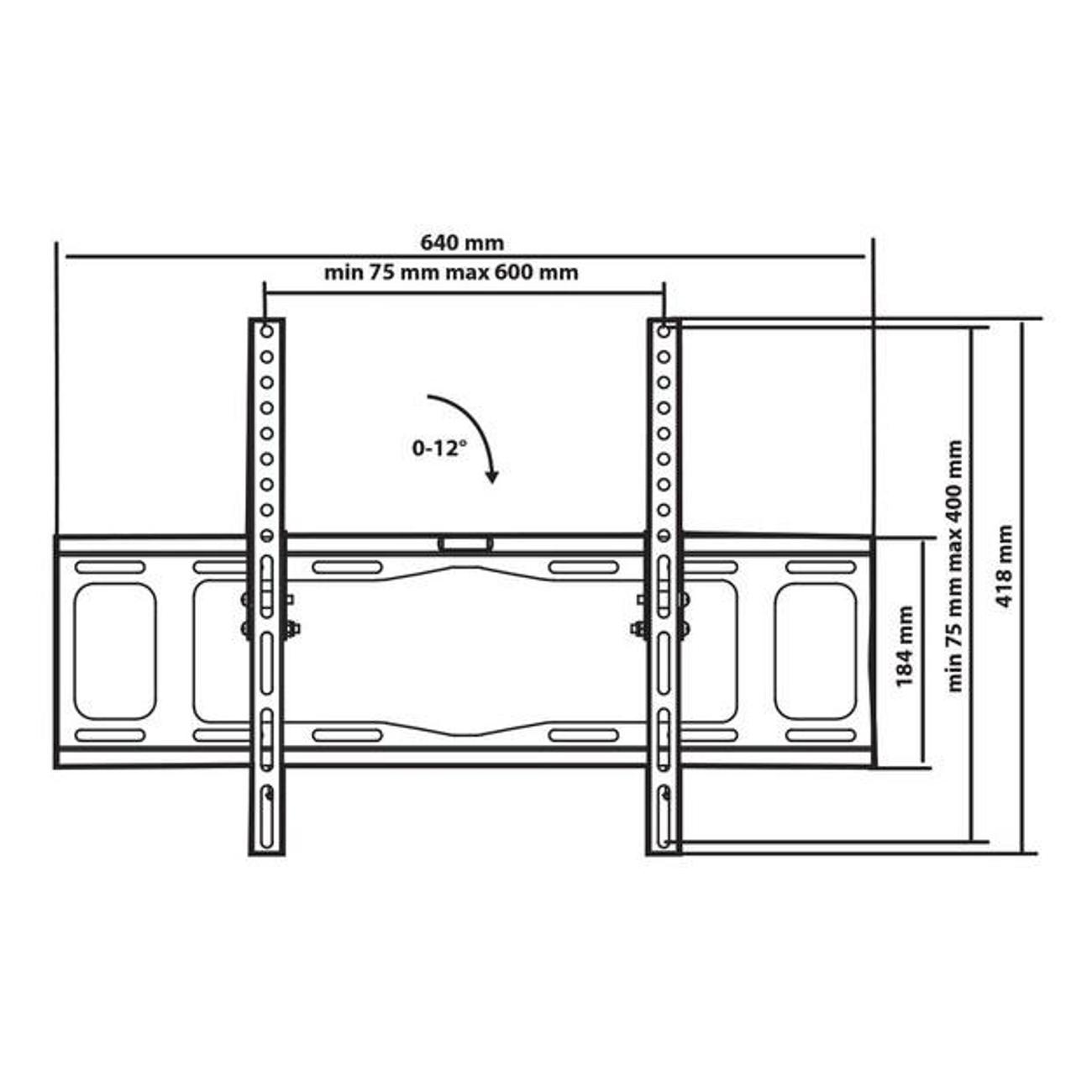 Кронштейн для ТВ наклонный Tuarex OLIMP-112 черный