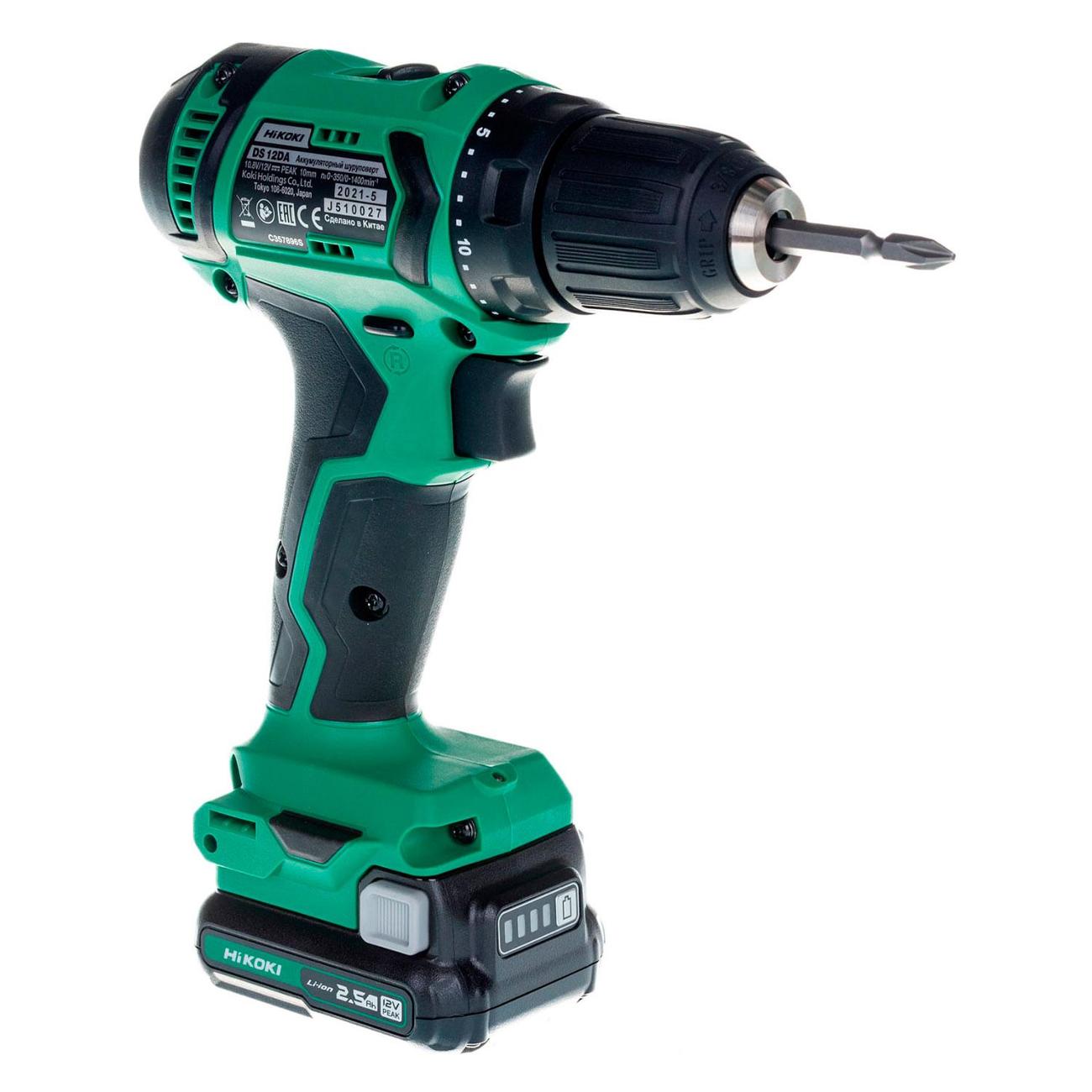 Шуруповерт аккумуляторный Hikoki DS12DA (DS12DARFZ)