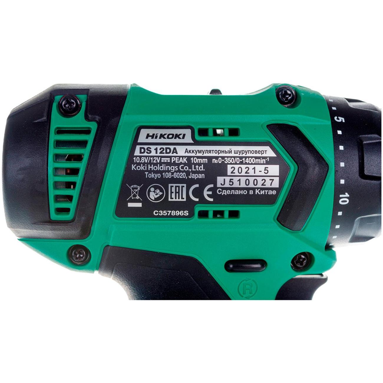 Шуруповерт аккумуляторный Hikoki DS12DA (DS12DARFZ)