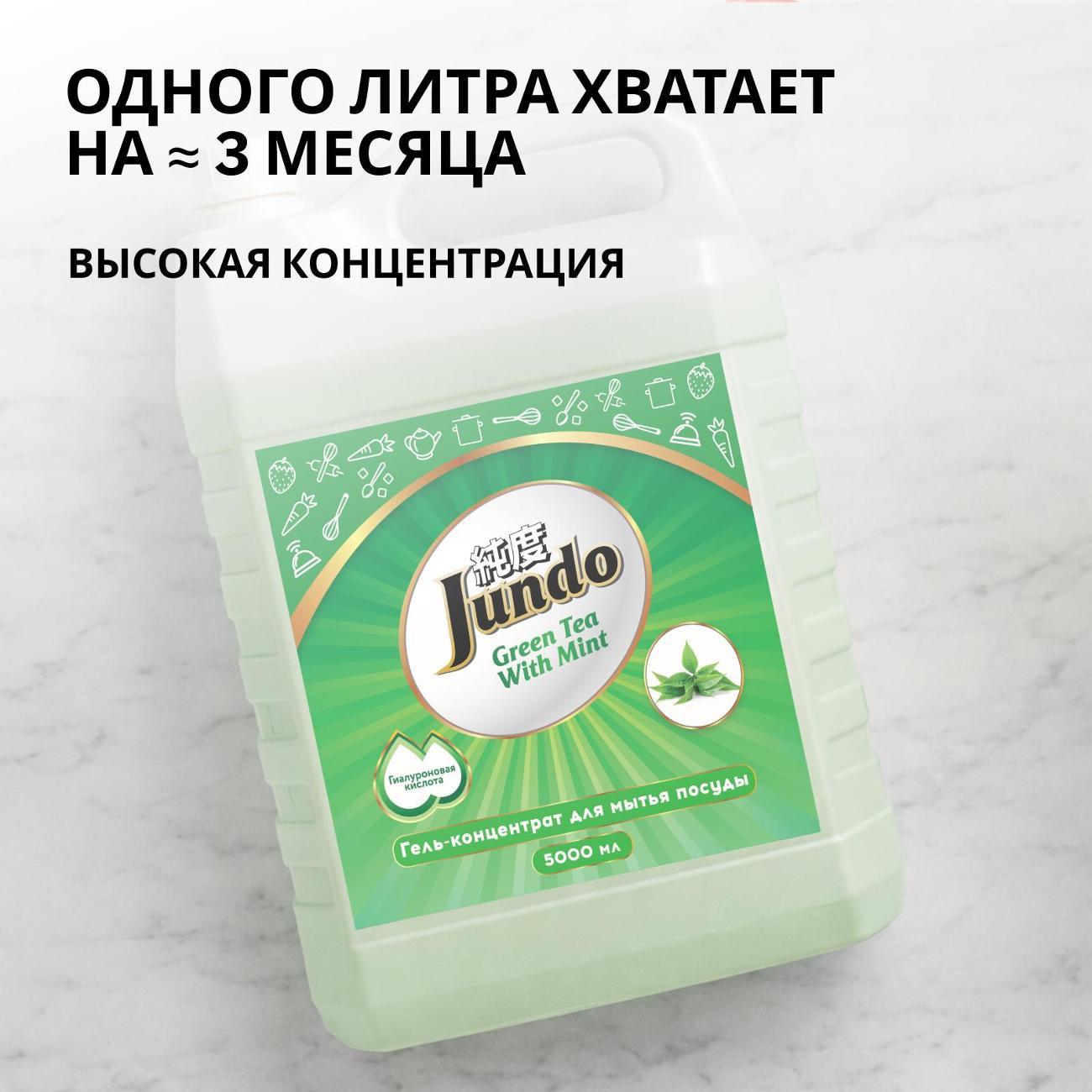 Средство для мытья посуды Jundo Premium Green tea with Mint 5 л