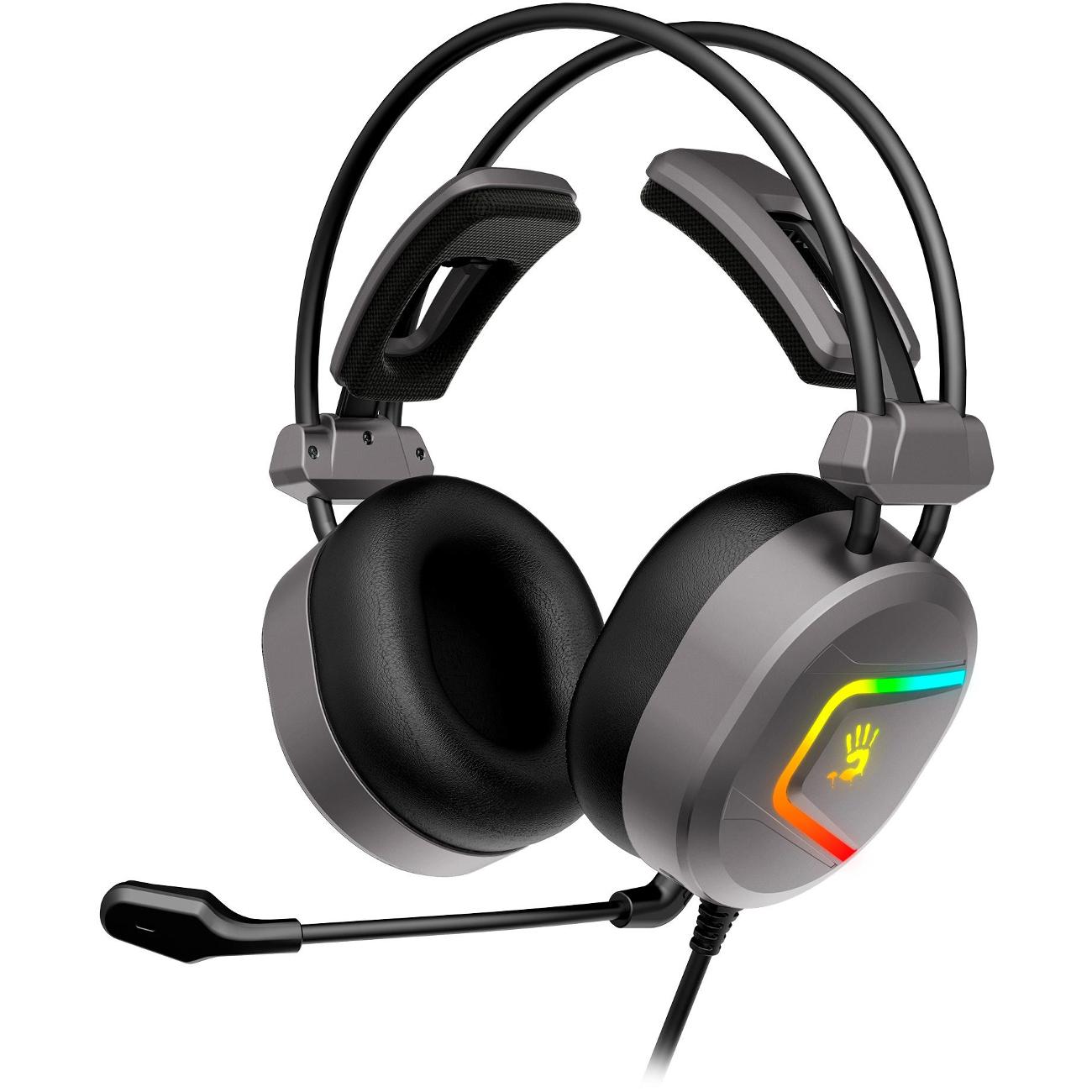 Игровые наушники A4Tech Bloody MC750 серый фото