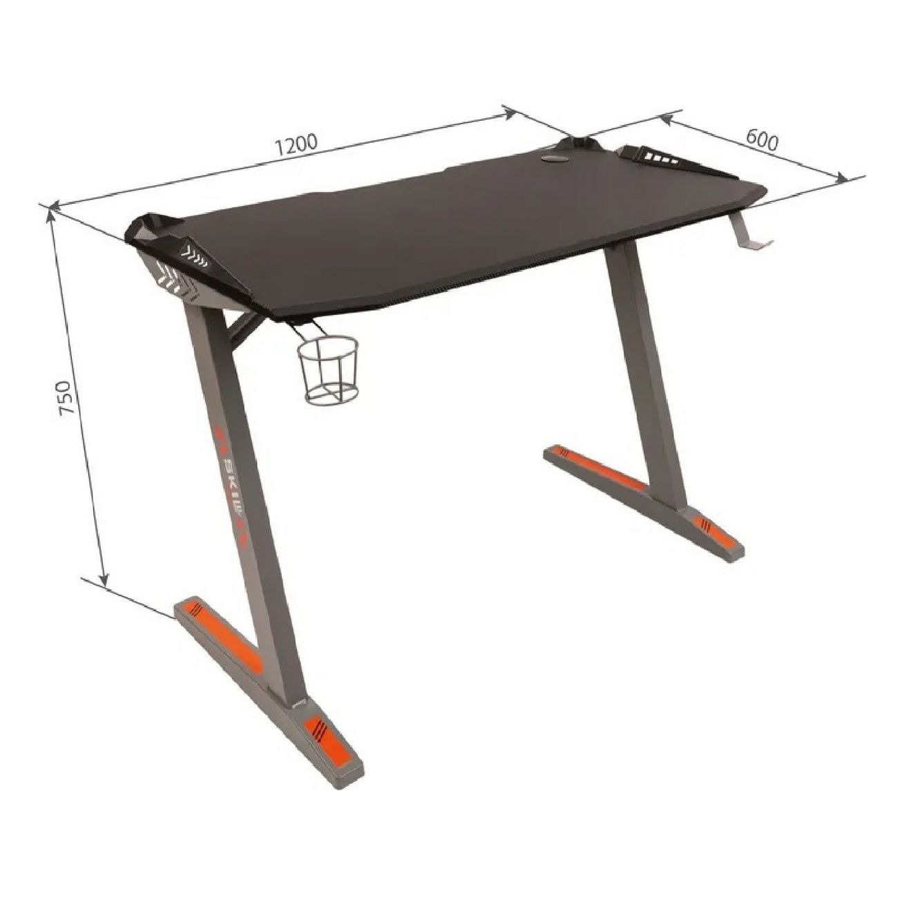 Стол компьютерный игровой Skyland SKILLL CTG-003 Черный/Серый