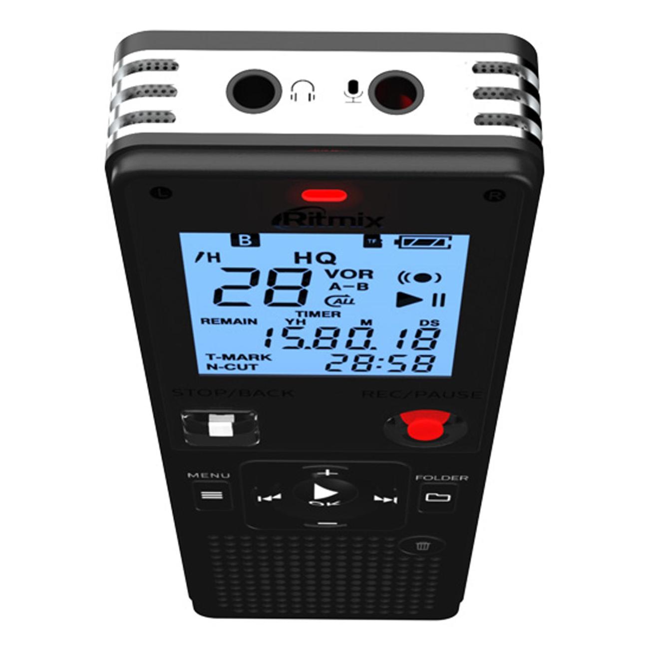 Диктофон цифровой Ritmix RR-820 16Gb черный