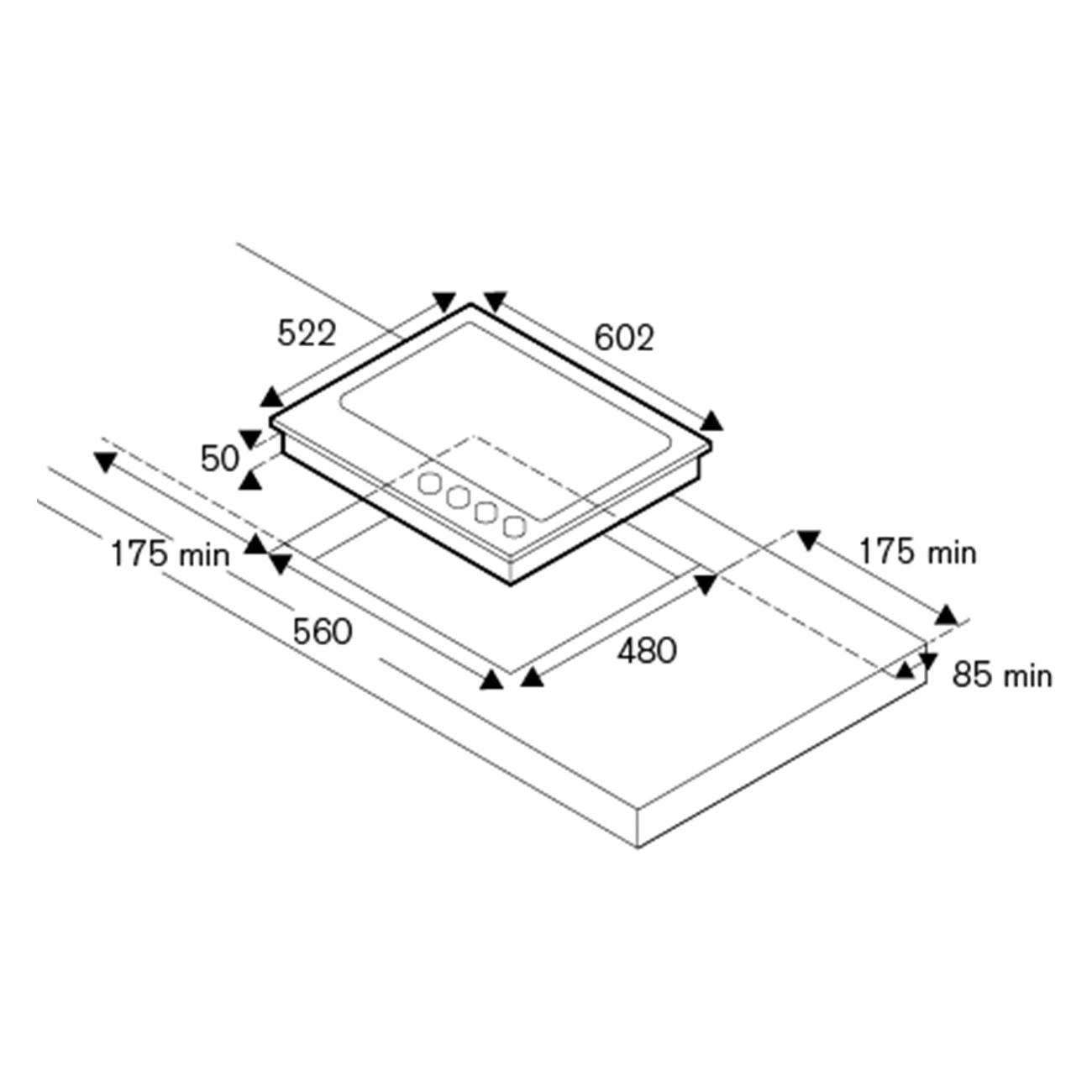 Встраиваемая газовая панель независимая Bertazzoni P604LPRONE