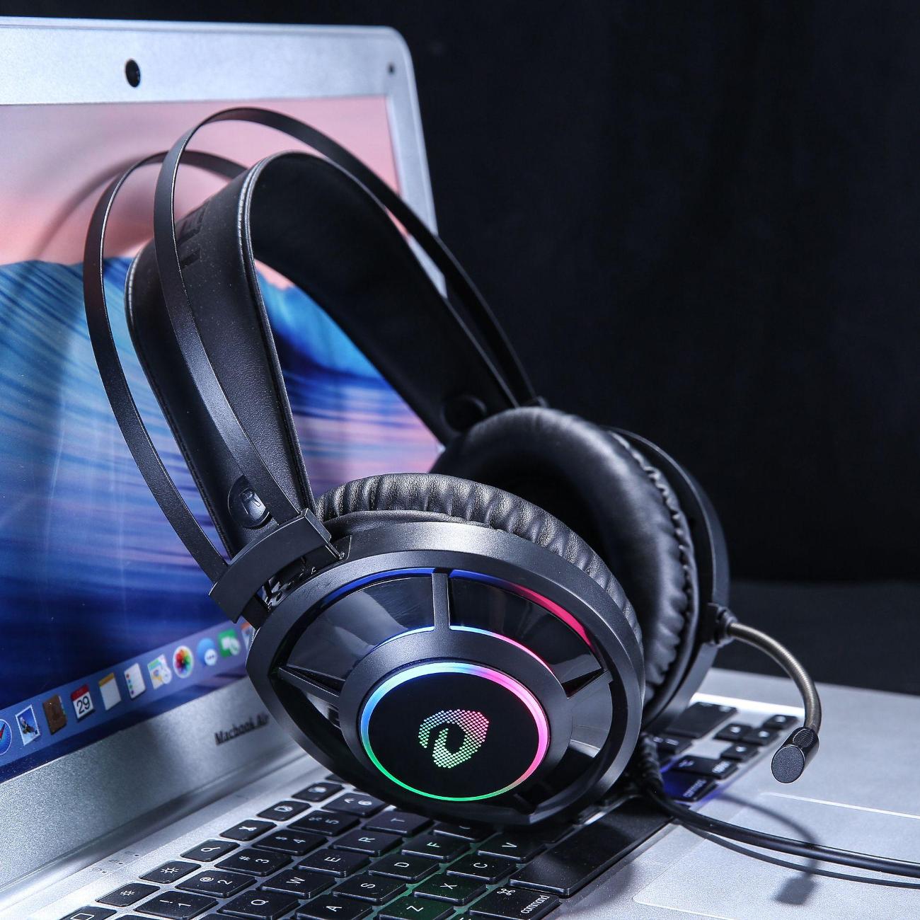 Игровые наушники проводные Dareu EH469 Black