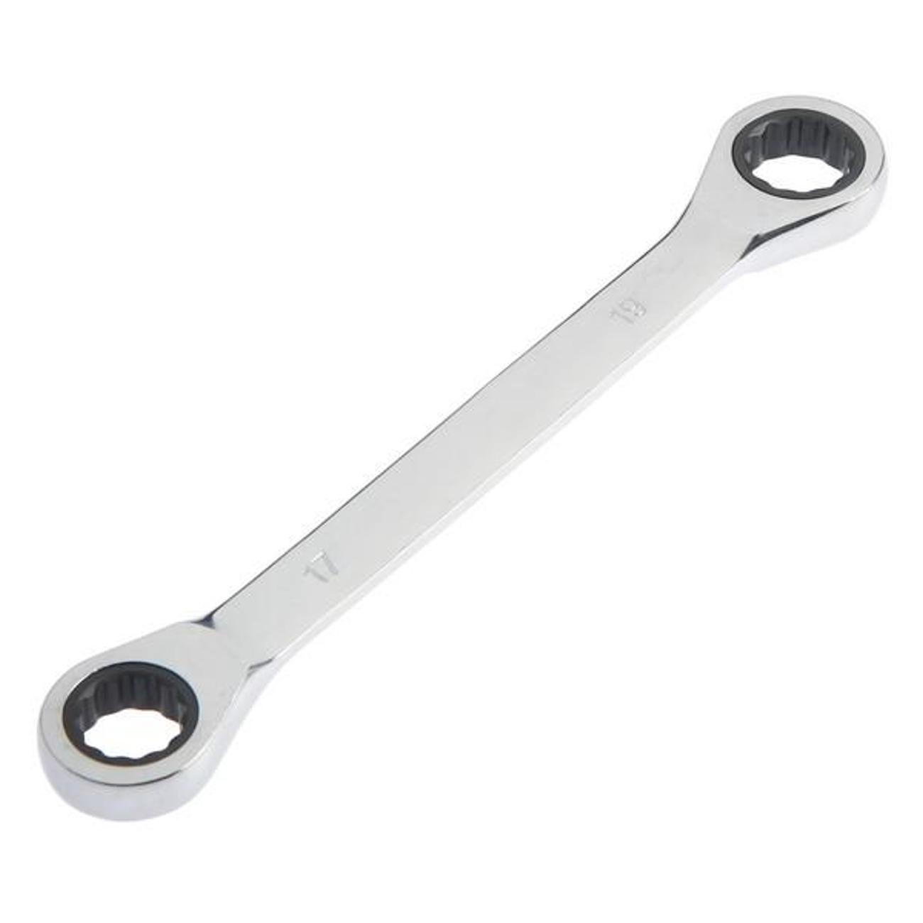 Ключ накидной трещоточный Тундра CrV 72 зуба 17 х 19 мм