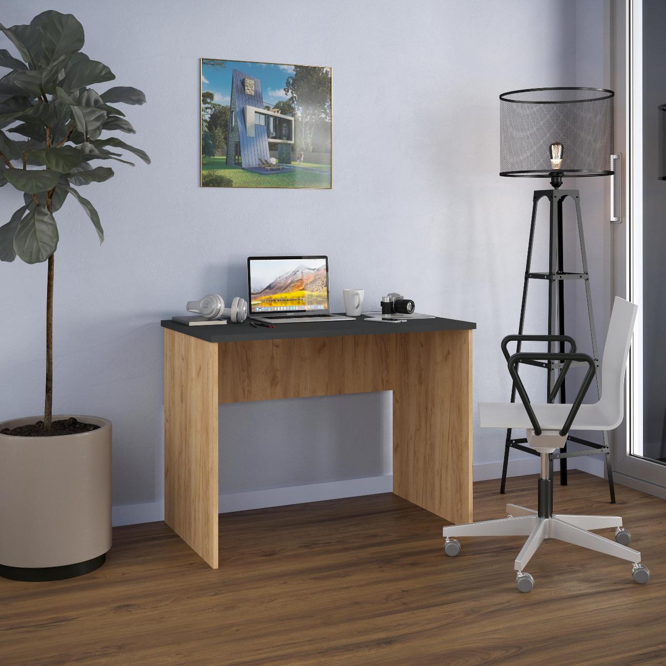 Стол компьютерный Мебель-Комплекс СП-07 дуб золотой крафт-антрацит