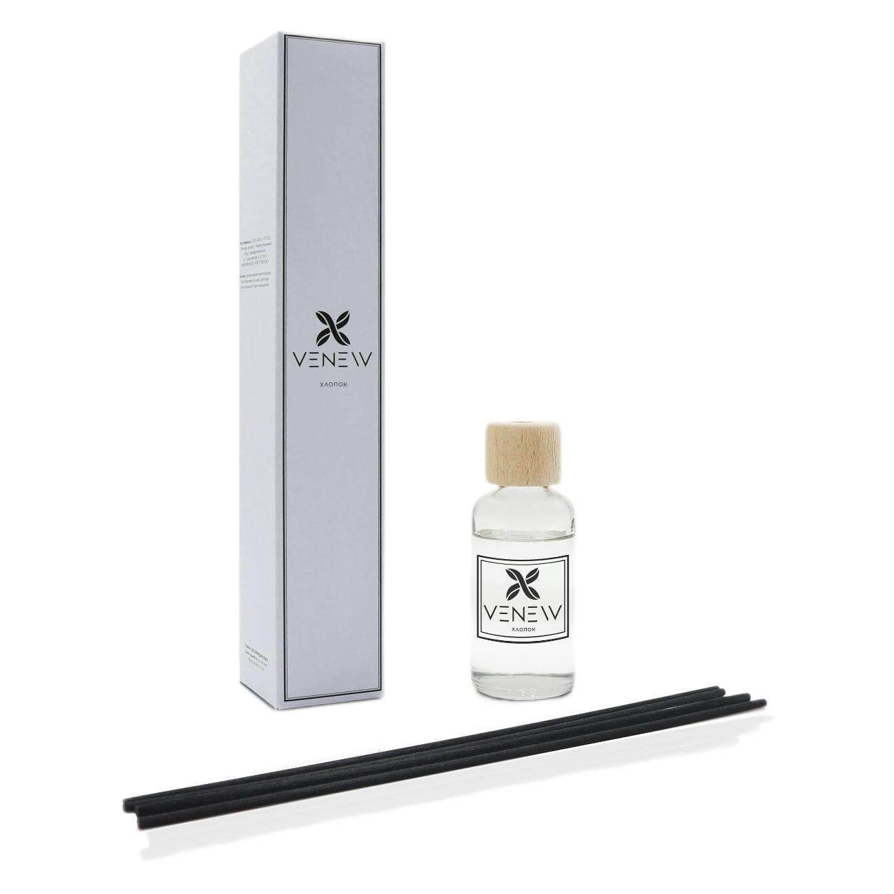 Аромадиффузор с палочками VENEW Хлопок