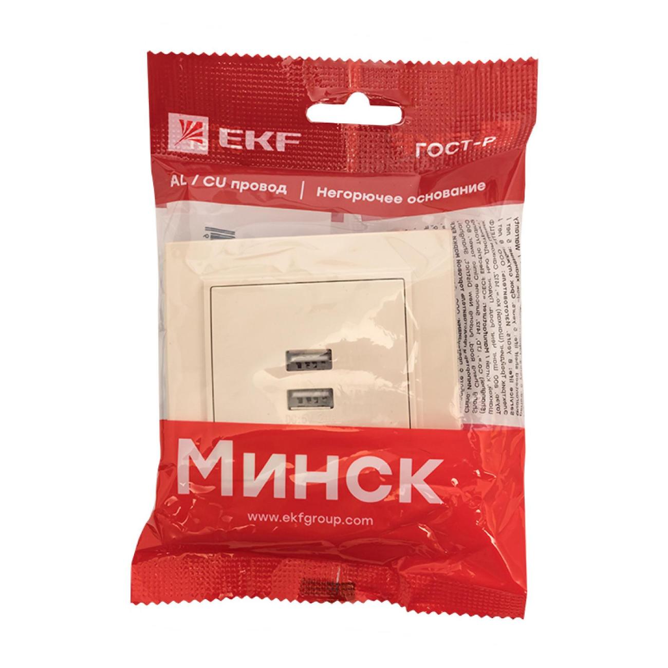 Розетка EKF ERR-2USB-200