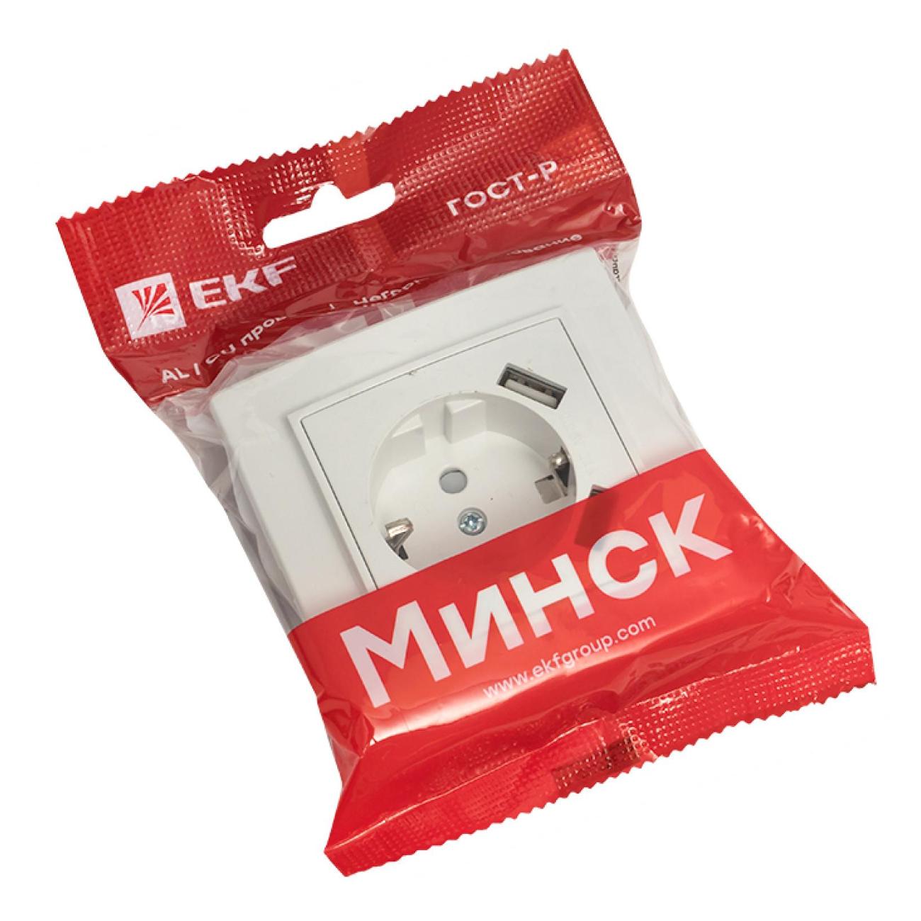 Розетка EKF ERR16-028-100-2USB