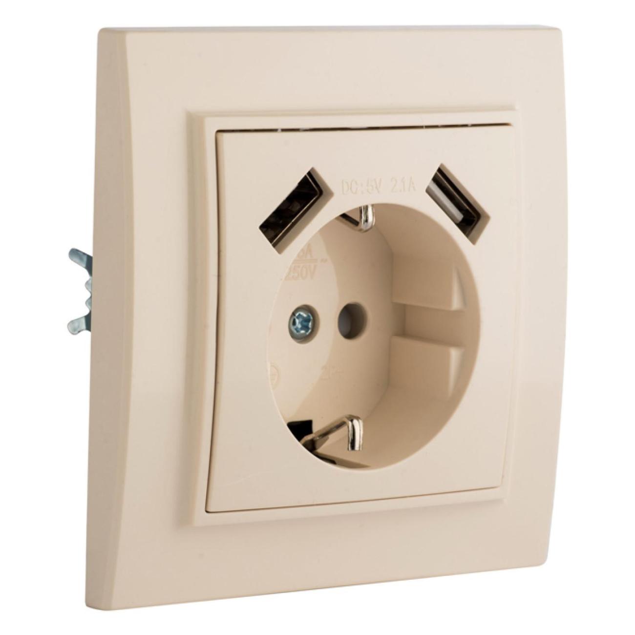 Розетка EKF ERR16-028-200-2USB