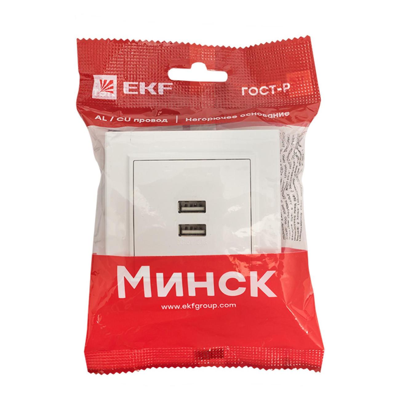 Розетка EKF ERR-2USB-100