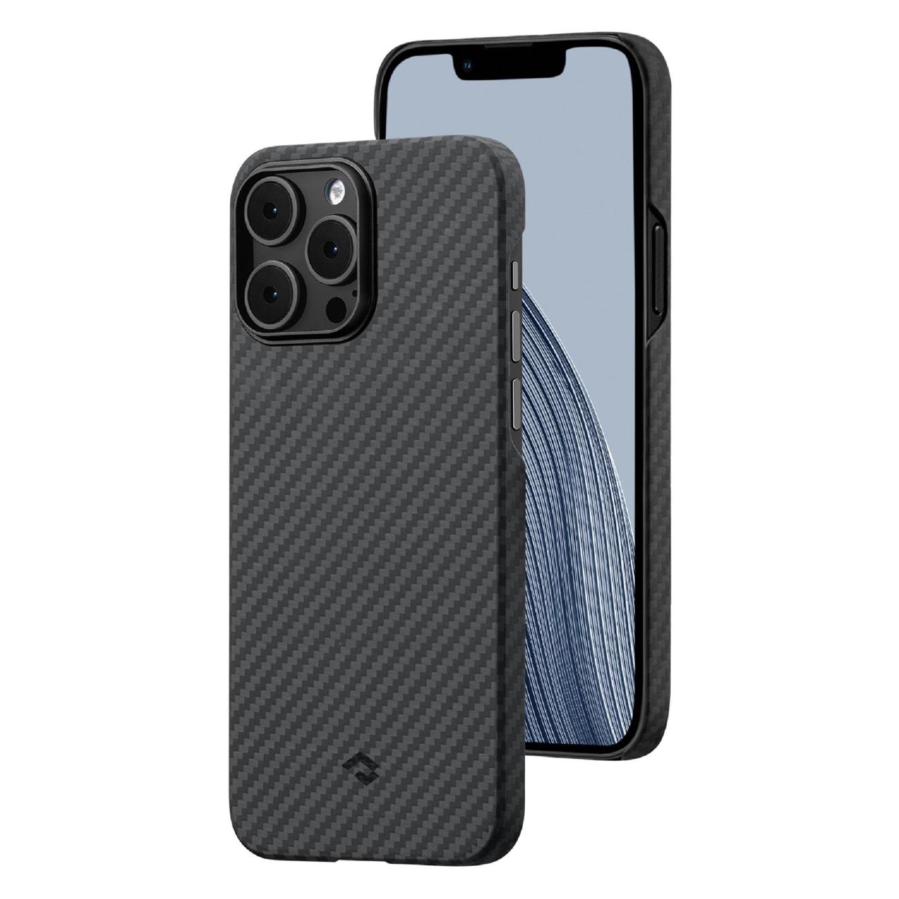 Чехол Pitaka для Apple iPhone 14 Pro(KI1401P) черный/ серый фото