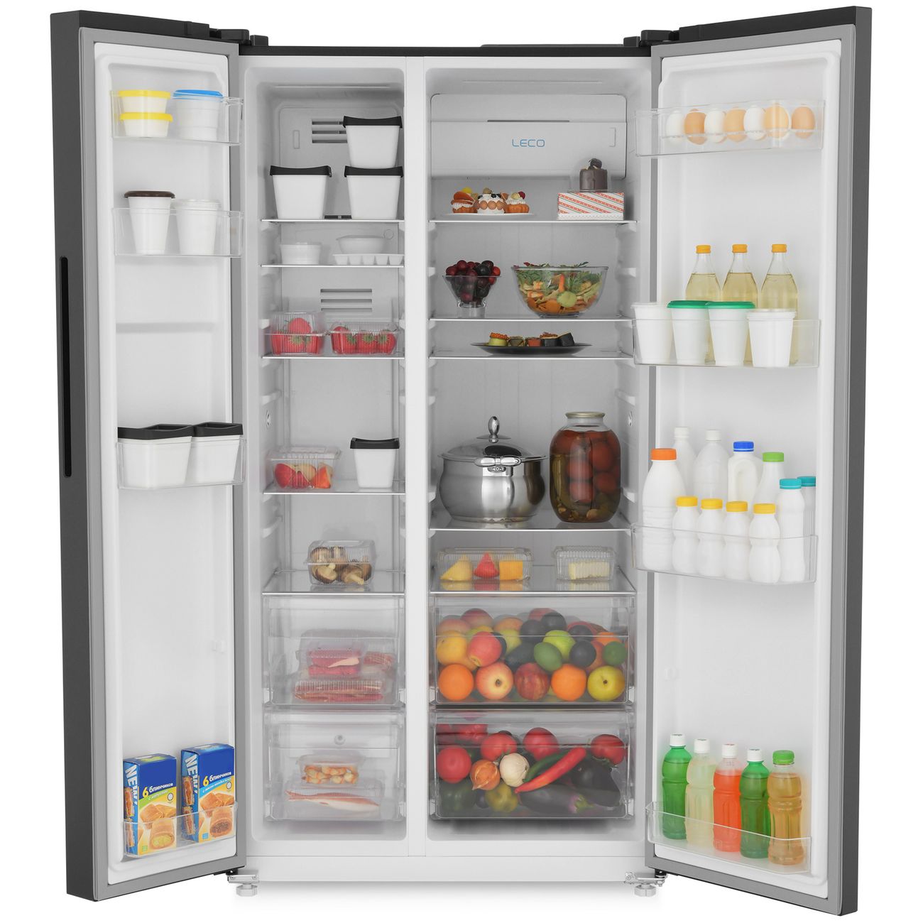 Холодильник (Side-by-Side) ZUGEL ZRSS630B, черный