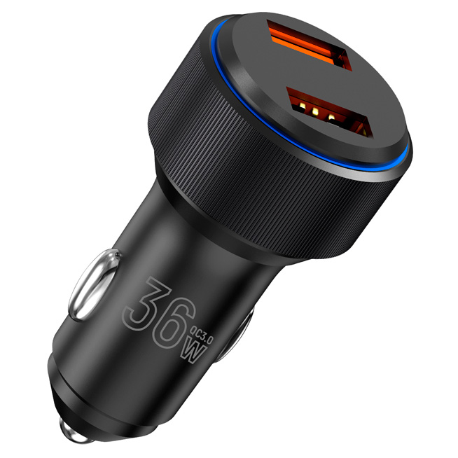 Автомобильное зарядное устройство TFN 2xUSB QC3.0 36W Black б/к (TFN-CCRPD13) фото