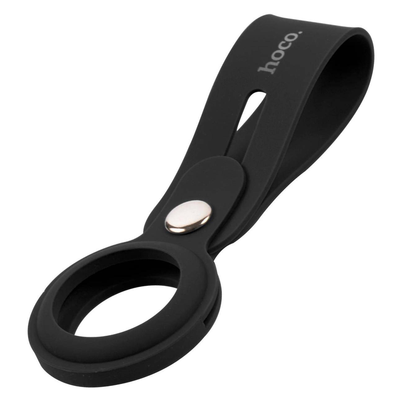 Чехол-подвеска для AirTag Hoco силикон черный