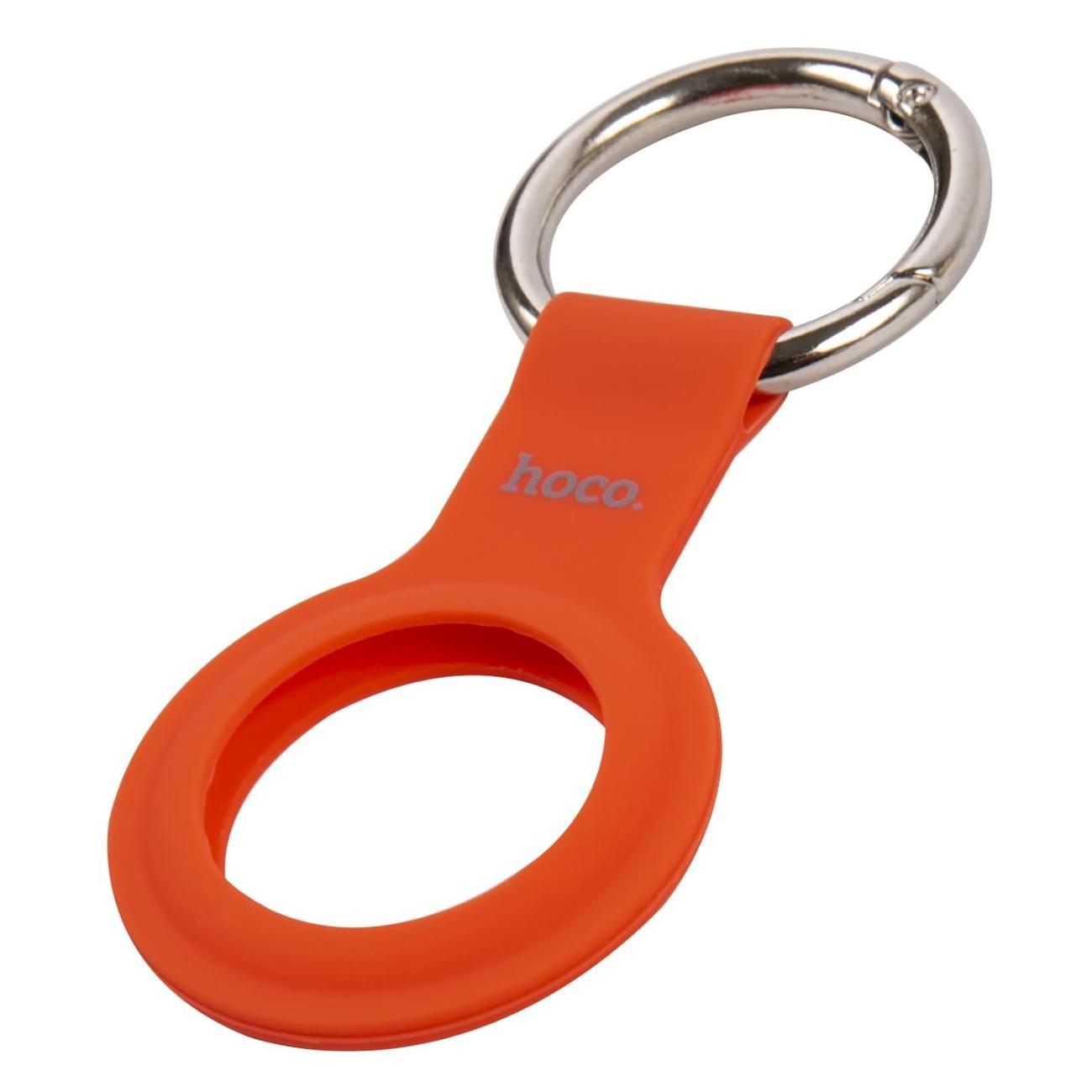 Чехол-брелок для AirTag Hoco силикон красный