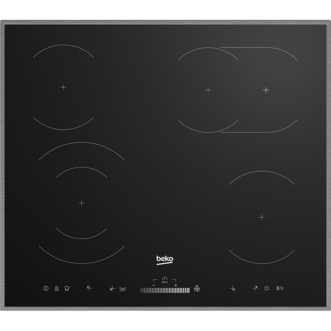 Встраиваемая электрическая панель Beko HIC 64503 TX черная