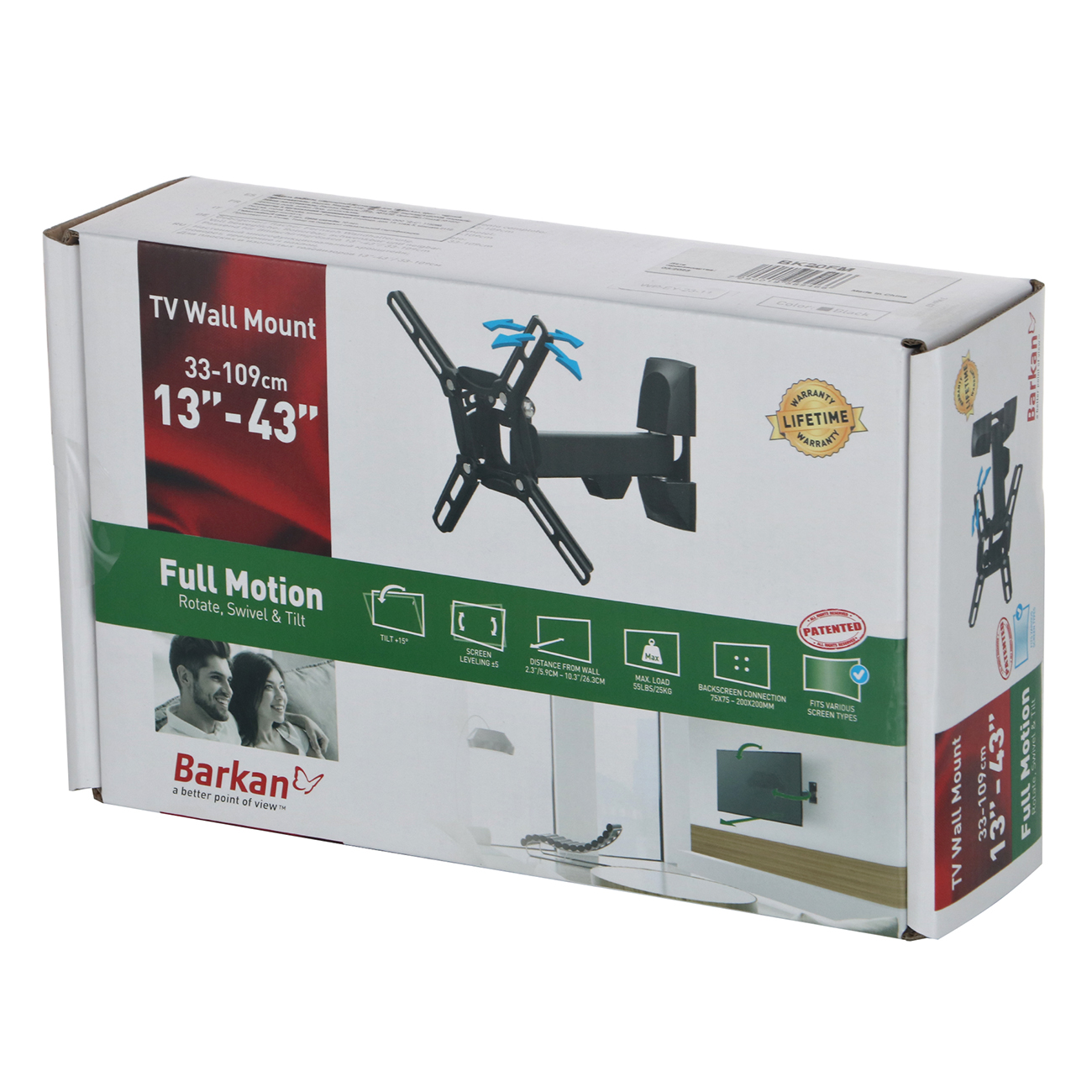 Кронштейн для ТВ наклонно-поворотный Barkan BK20FM
