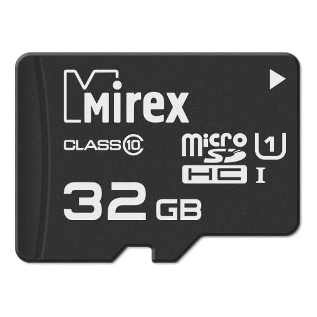 Карта памяти SDHC Micro Mirex microSDHC 32GB (UHS-I, U1, class 10)