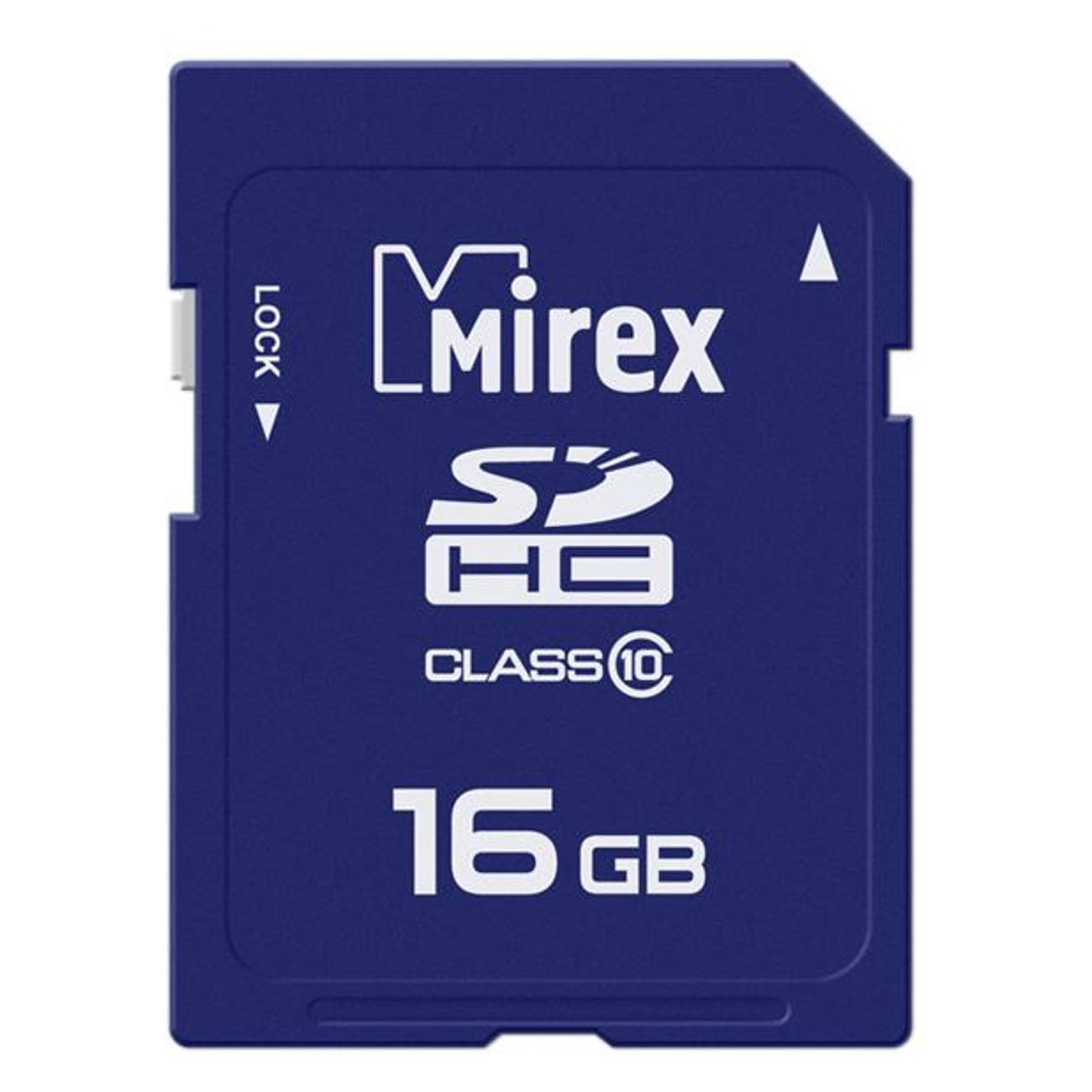 Карта памяти SDHC Mirex 16GB (class 10)