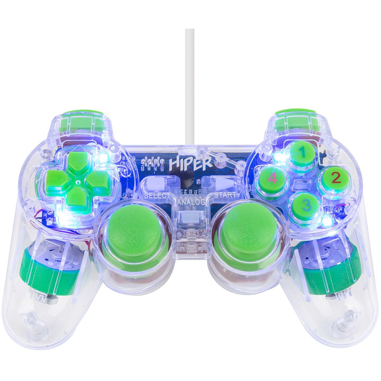 Геймпад HIPER GMP-006 Transparent+Green