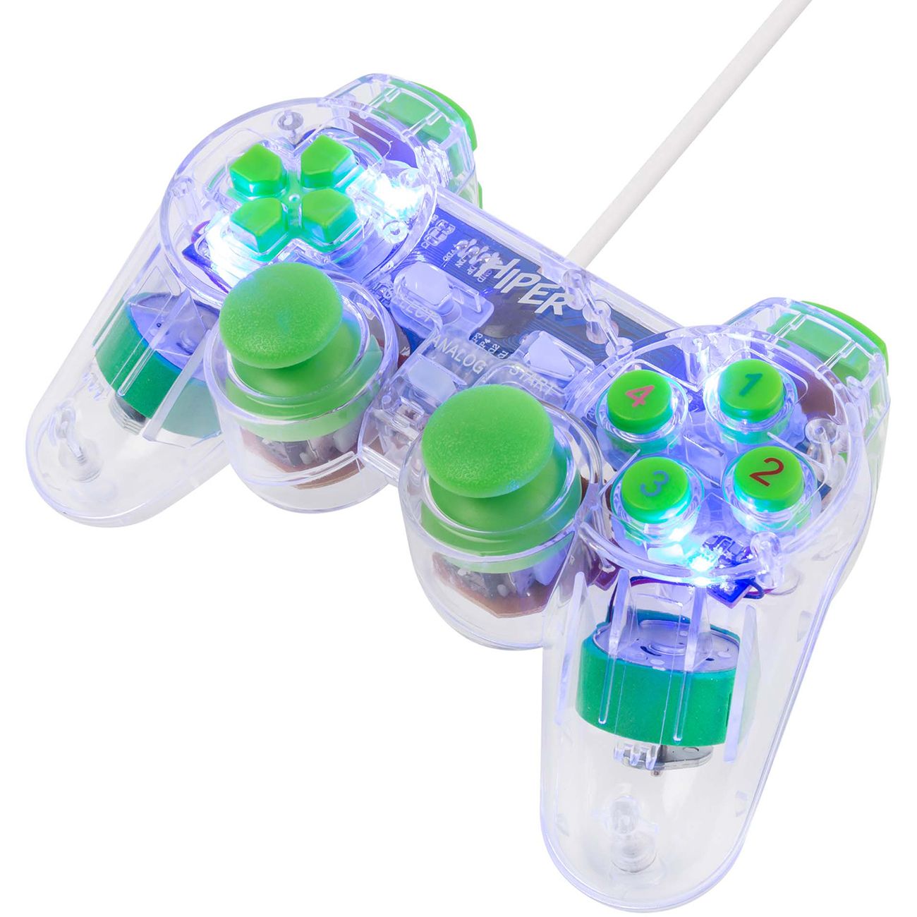 Геймпад HIPER GMP-006 Transparent+Green
