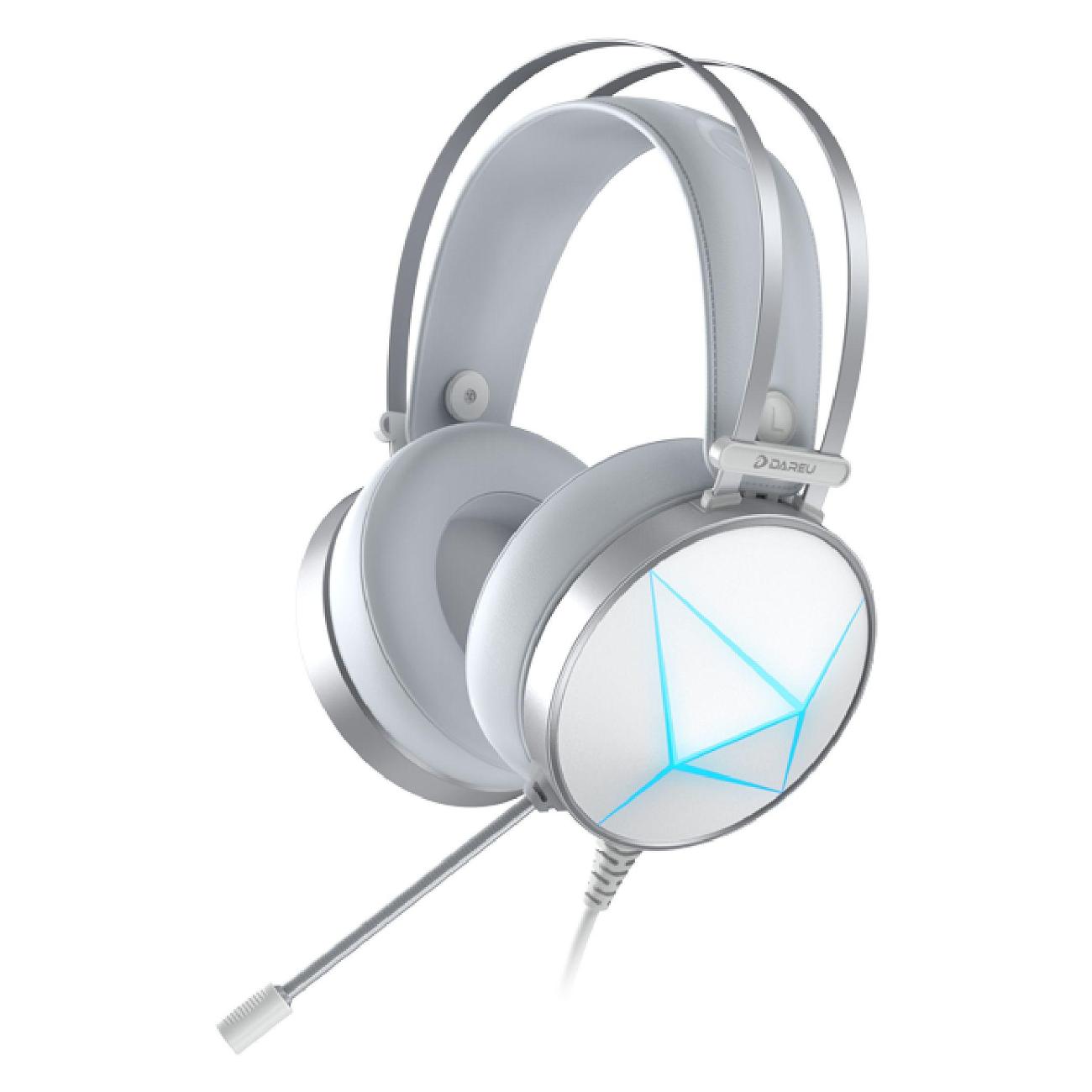 Игровые наушники проводные Dareu EH722X White