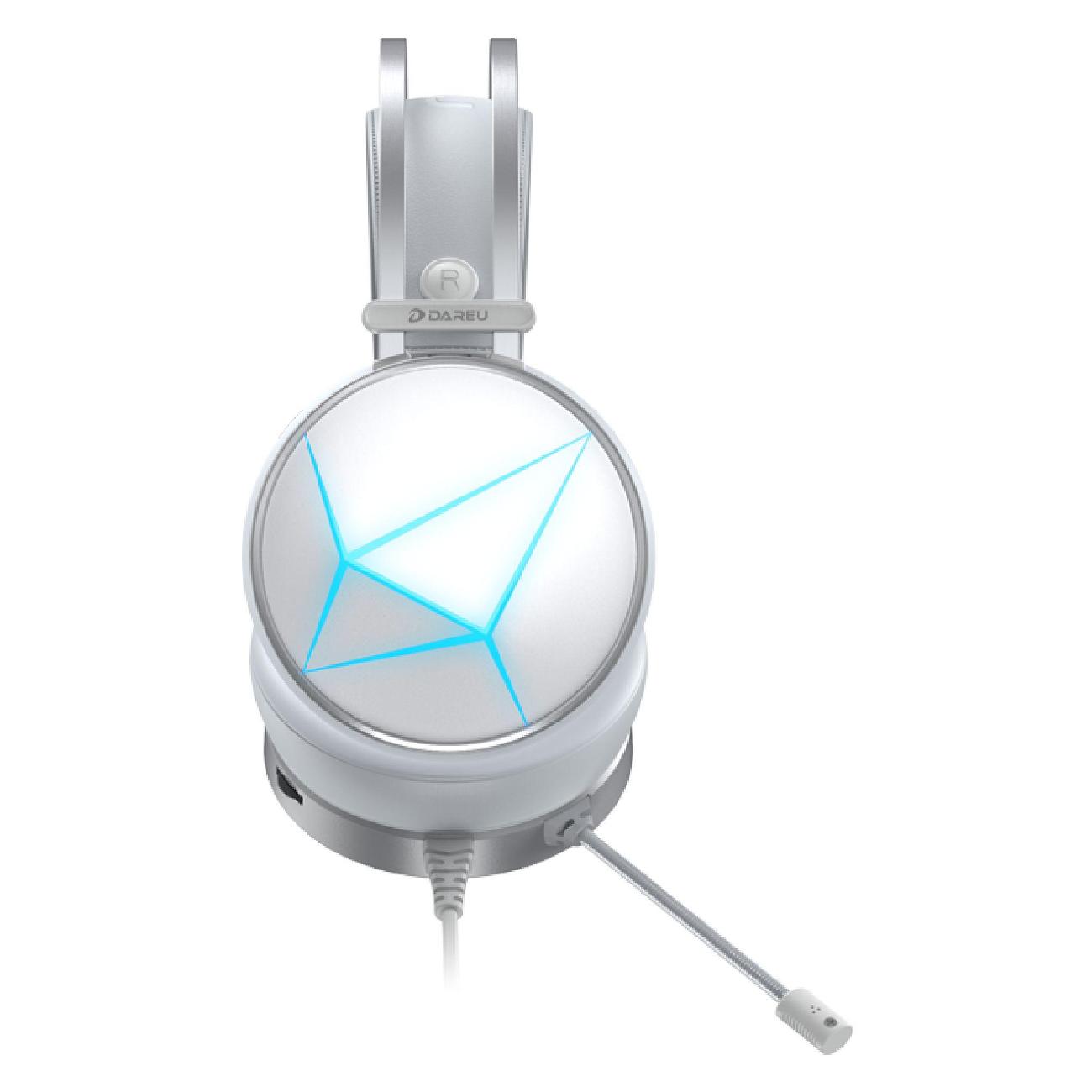 Игровые наушники проводные Dareu EH722X White