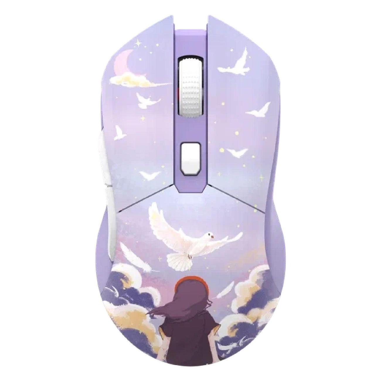 Игровая мышь беспроводная Dareu EM901X фиолетовый