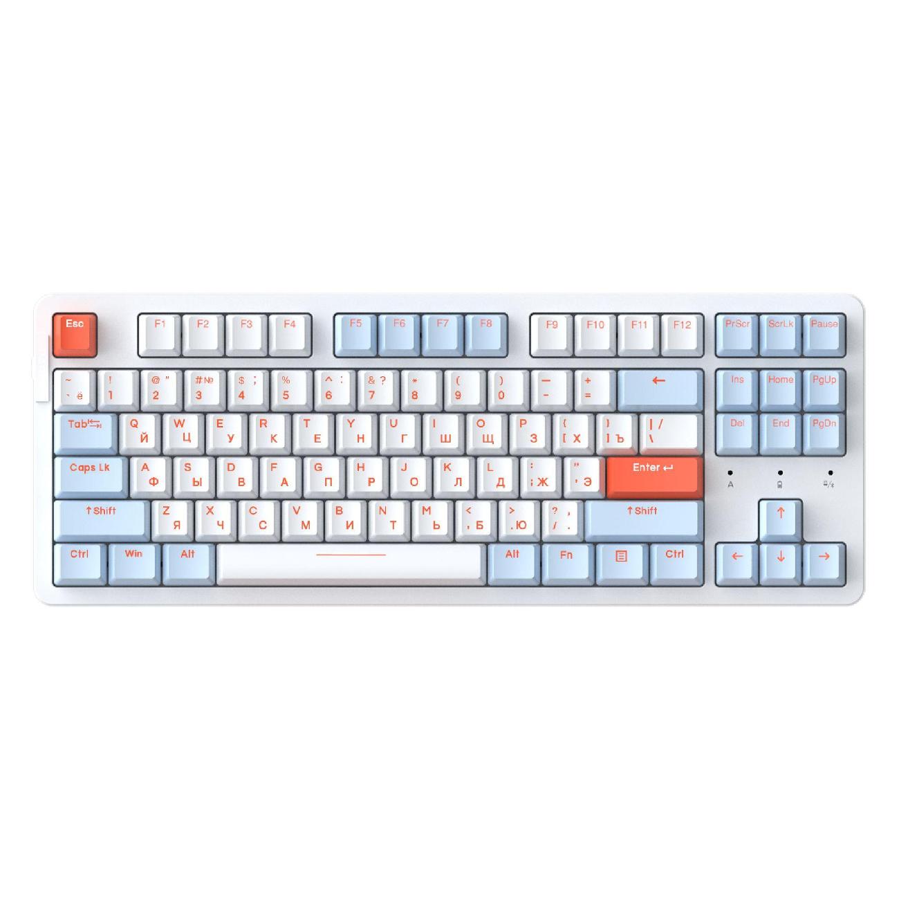 Игровая клавиатура проводная Dareu A87X Blue-White (русская раскладка)