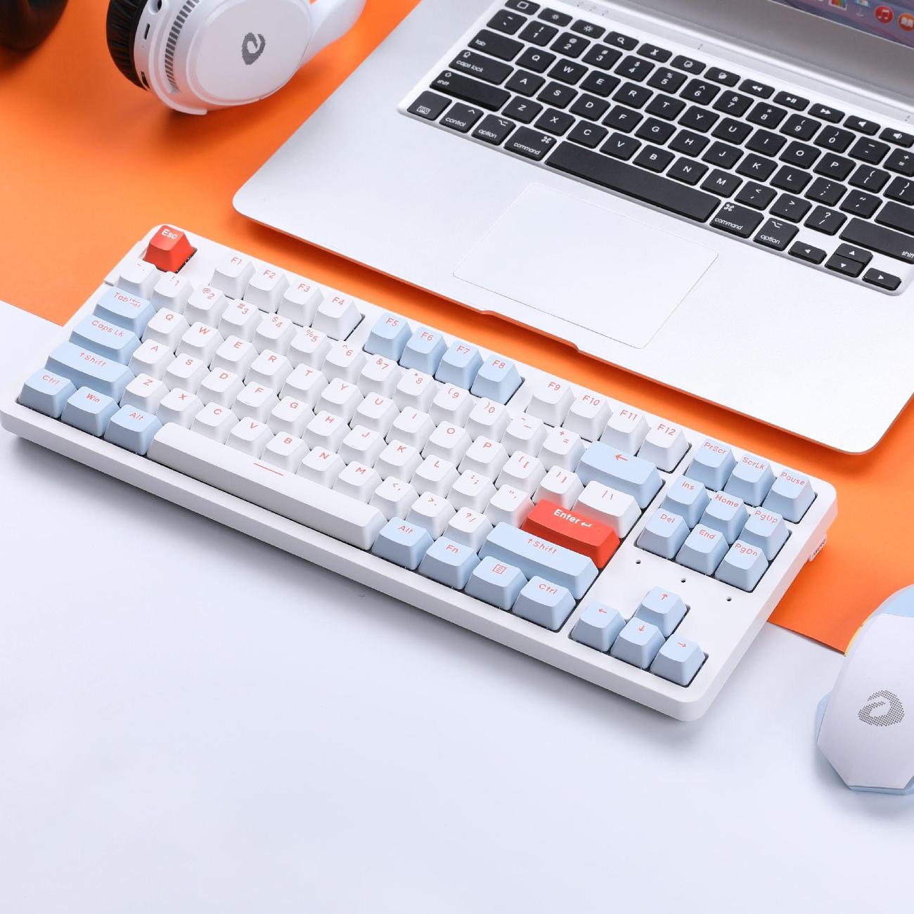 Игровая клавиатура проводная Dareu A87X Blue-White (русская раскладка)