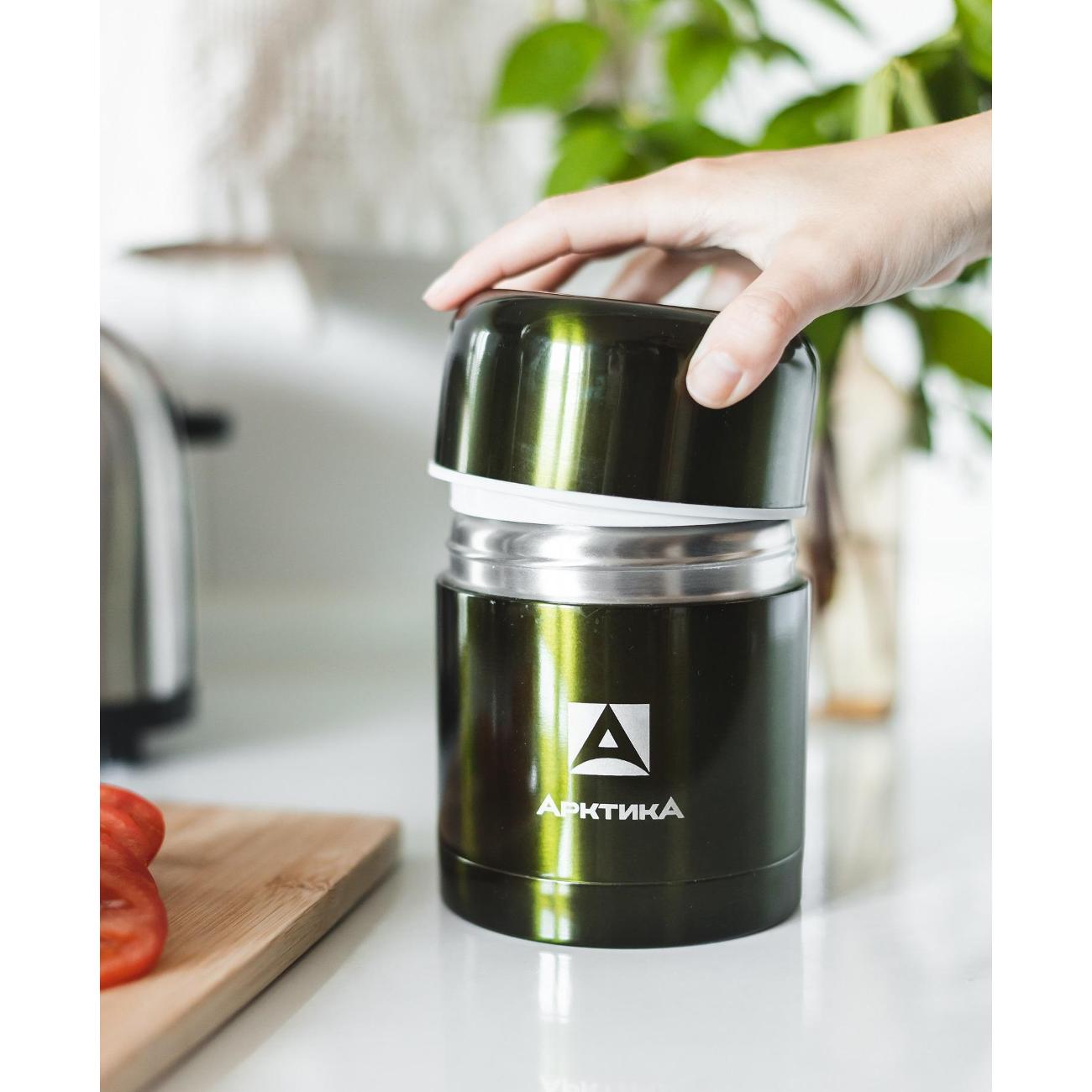 Термос Арктика 500мл широкий, болотный (302-500)