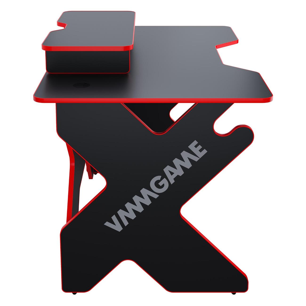 Стол компьютерный игровой VMMGAME SPACE 120 DARK красный с подставкой BASE