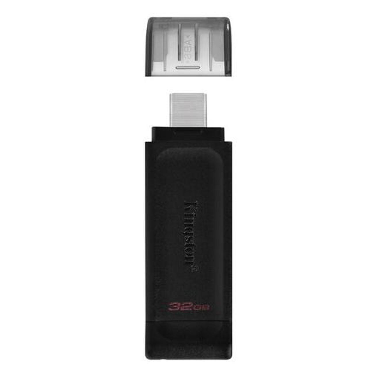 Флэш диск Kingston DataTraveler 70 32GB Type-C USB3.2 черный