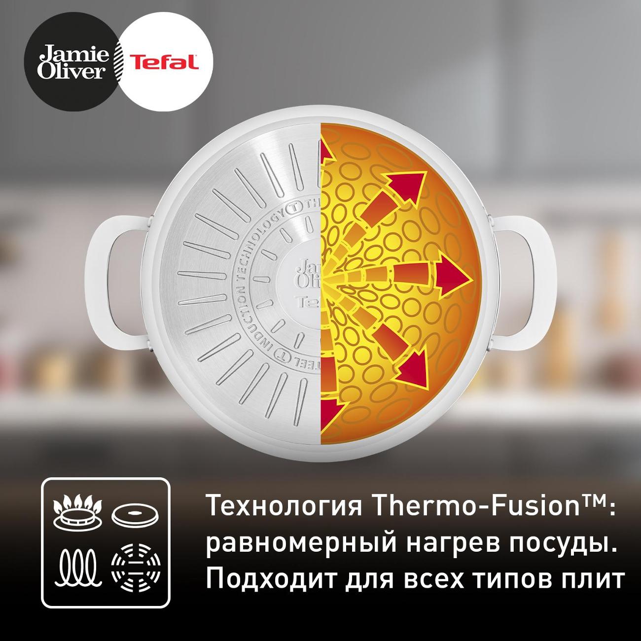 Кастрюля Tefal JO Kitchen Essentials 20 см с крышкой (E3134444)