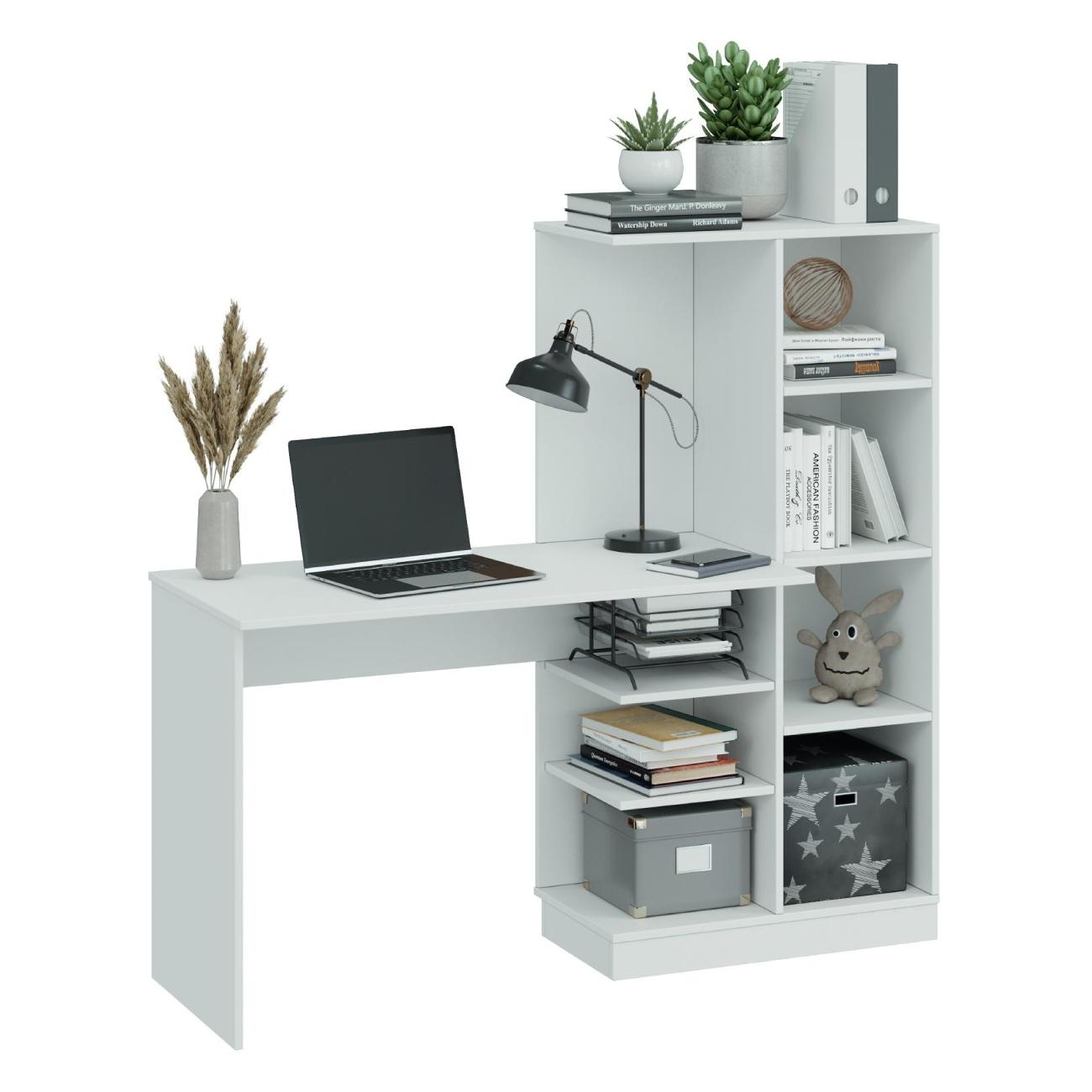 Стол компьютерный Трия Бейсик White