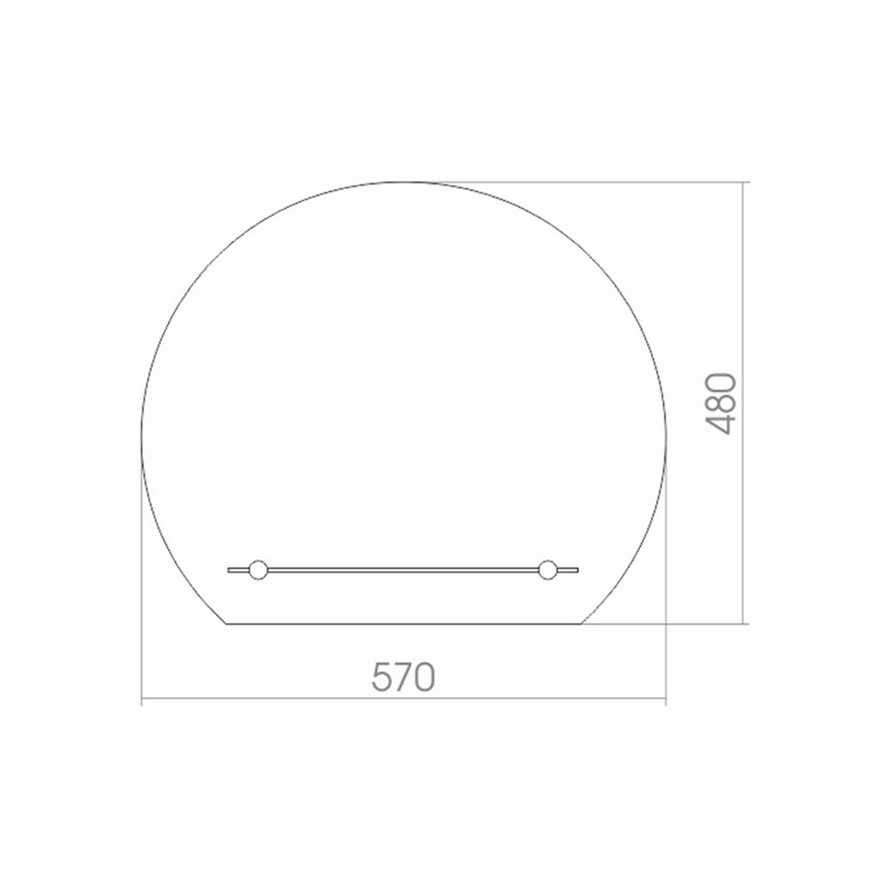 Зеркало настенное MIXLINE Елена 570*480