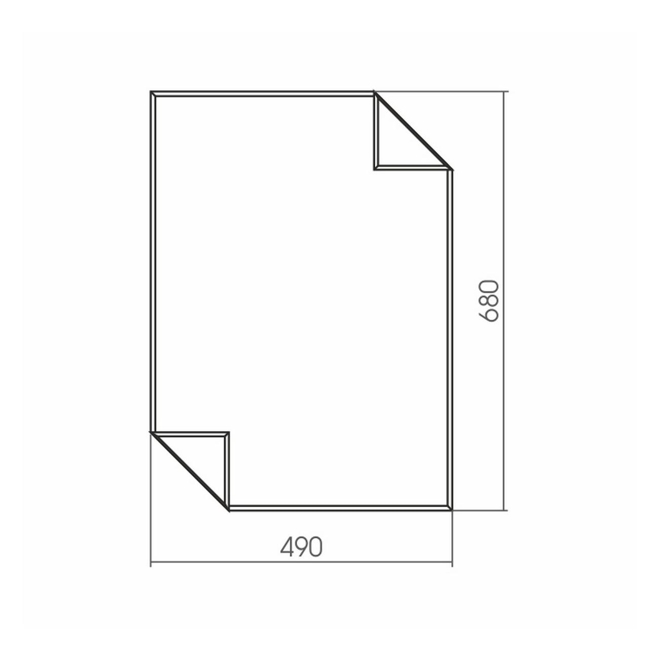 Зеркало настенное MIXLINE Конверт 495*685