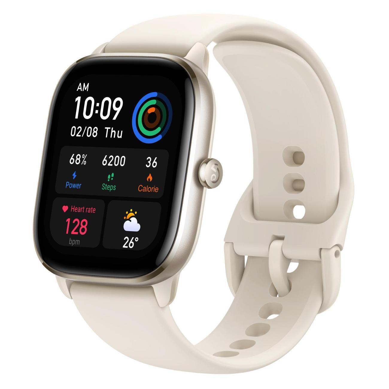 Смарт-часы Amazfit A2176 GTS 4 Mini Moonlight белый