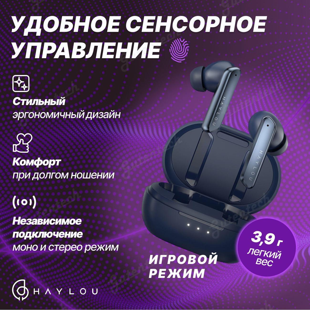Наушники True Wireless Haylou W1 Blue
