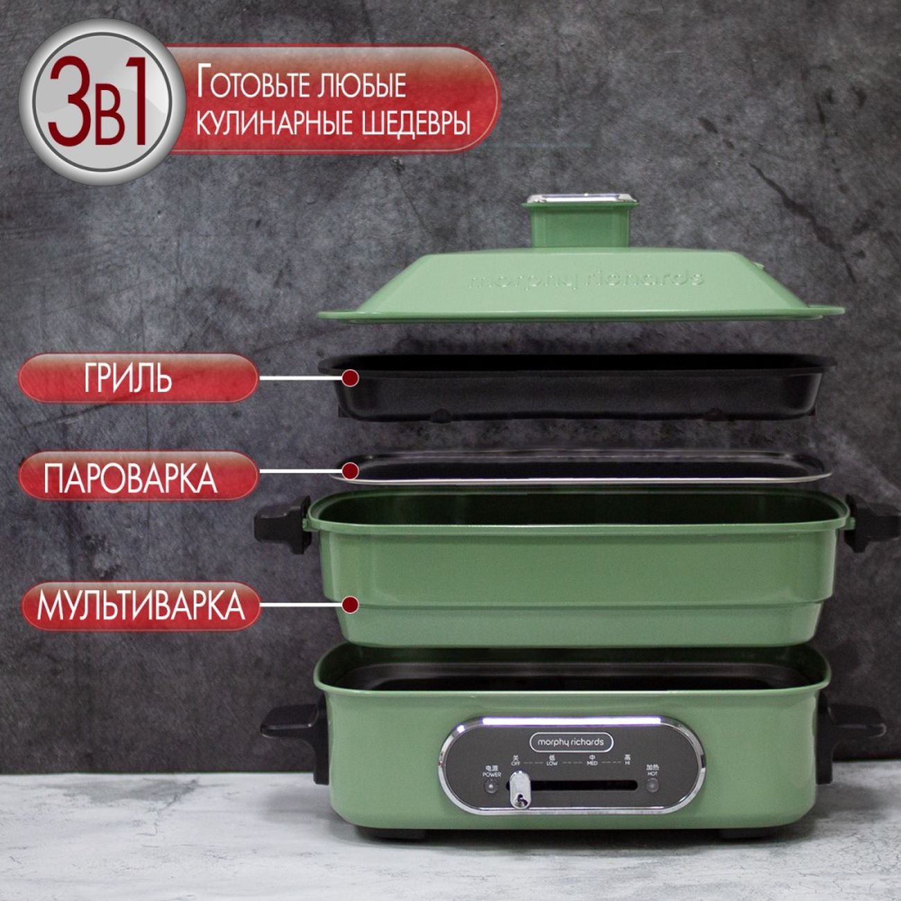 Мультиварка Morphy Richards Multifunction мятный