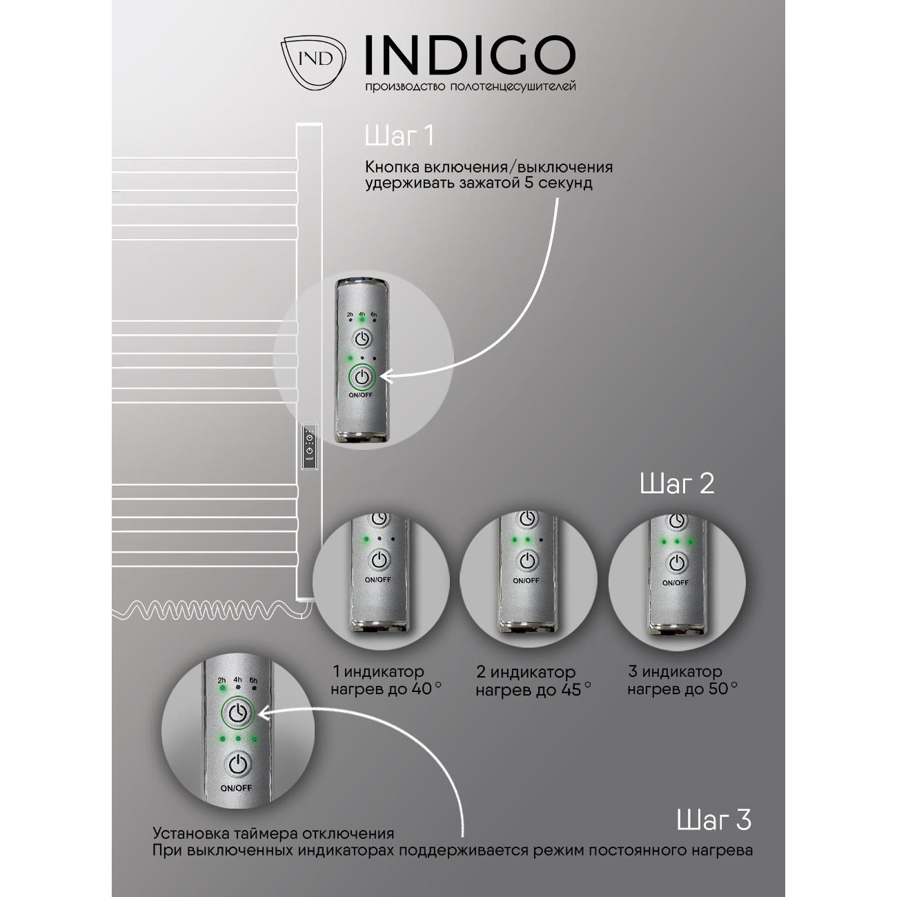 Полотенцесушитель электрический Indigo Brace Lux