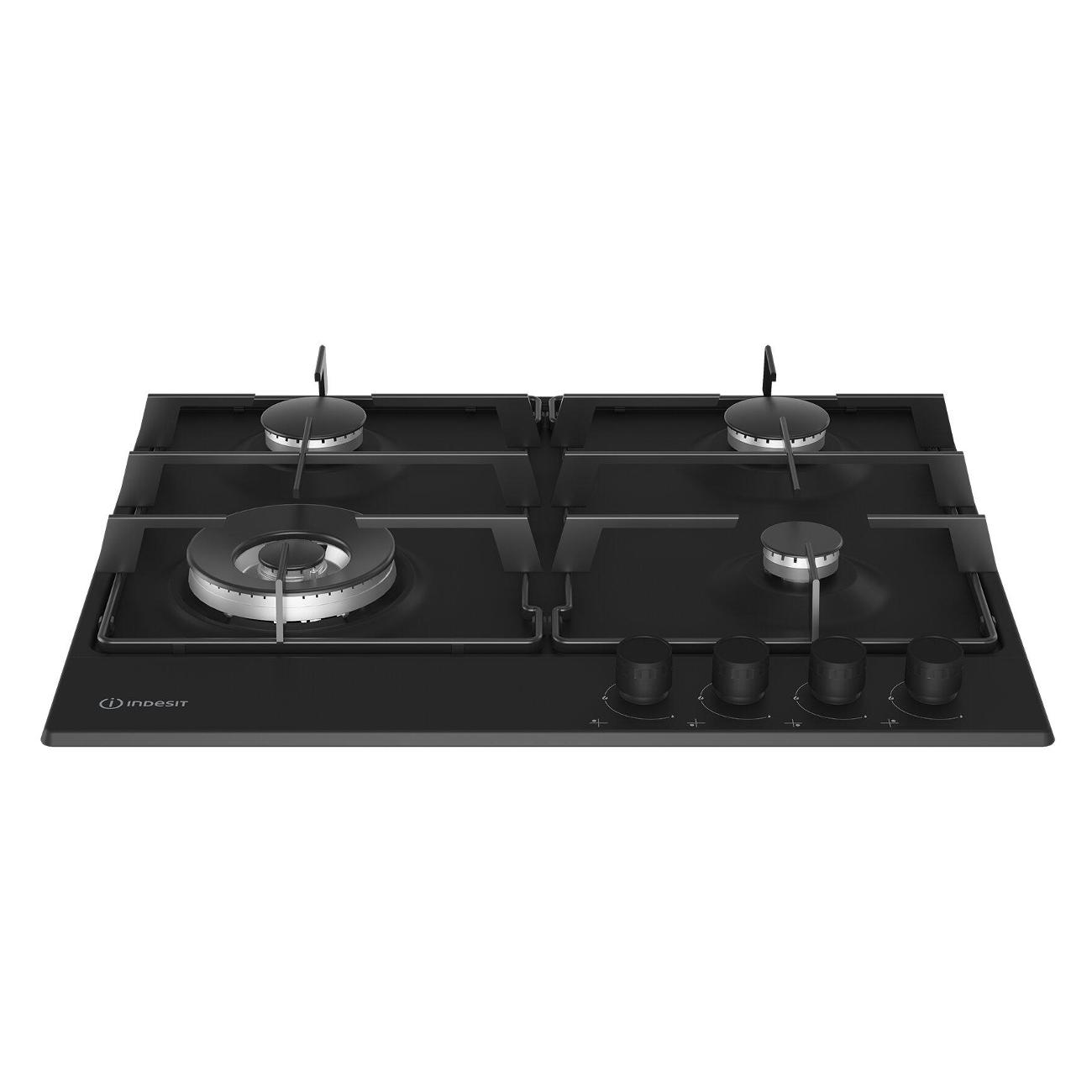 Встраиваемая газовая панель независимая Indesit THPM 641 W/BK/I