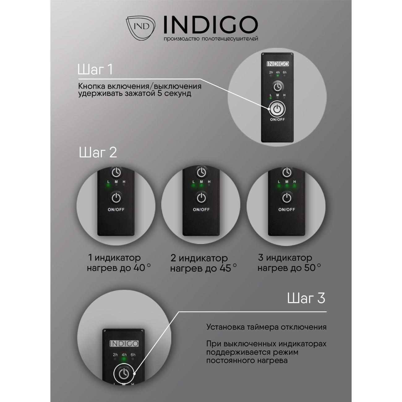 Полотенцесушитель электрический Indigo LCALE80-40BRRt