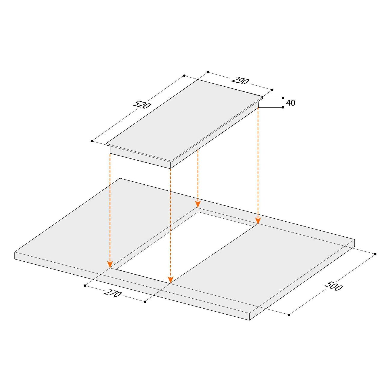 Встраиваемая электрическая панель Hebermann HBKC 3020.1 B