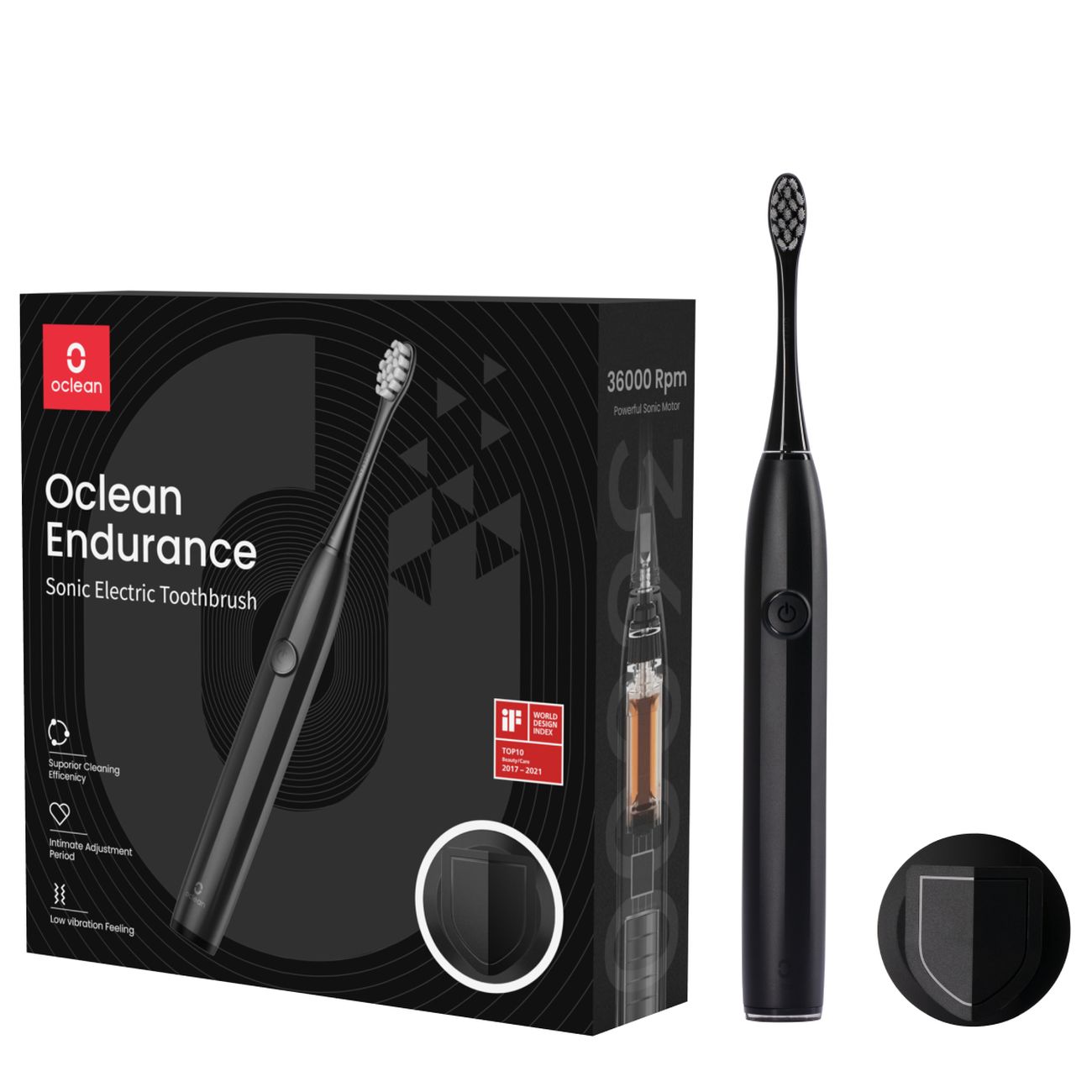 Электрическая зубная щетка Oclean Endurance Black фото