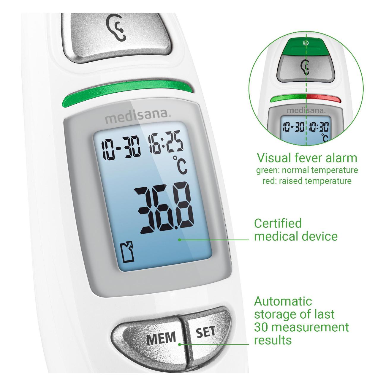 Термометр бесконтактный Medisana TM 750 White