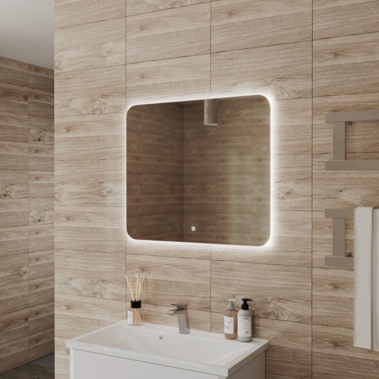 Зеркало настенное Teymi Solli Oreol 80