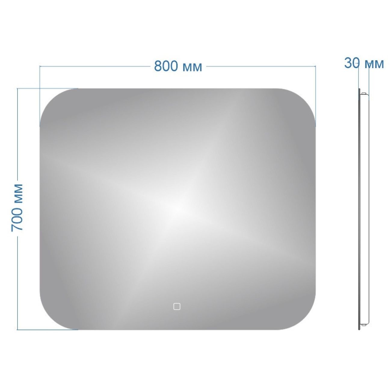 Зеркало настенное Teymi Solli Oreol 80